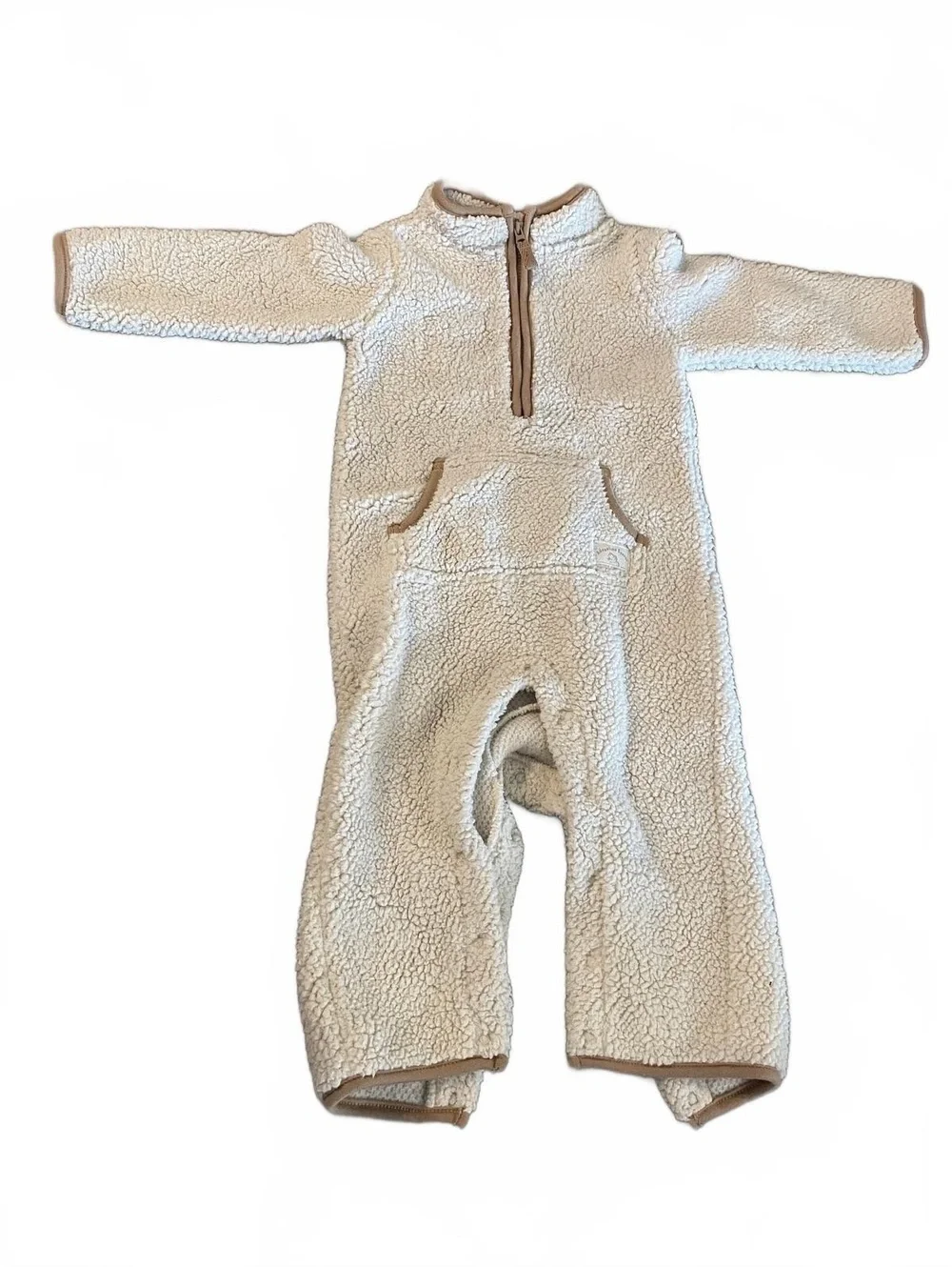 Carter's 18 Month Beige Sherpa Fleece One-Piece Outfit